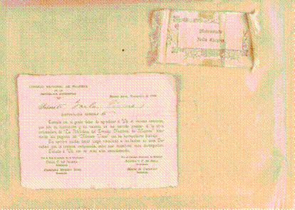 Correspondencia que acredita la vinculaci&oacute;n de C&aacute;ceres al Consejo Nacional de Mujeres de la Rep&uacute;blica Argentina (Buenos Aires, noviembre de 1904)