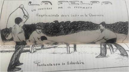 Flagelamiento de un indio en La Chorrera